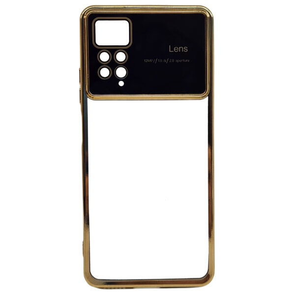 قاب دور طلایی مدل Lens مناسب برای گوشی شیائومی Redmi Note 12 Pro 4G