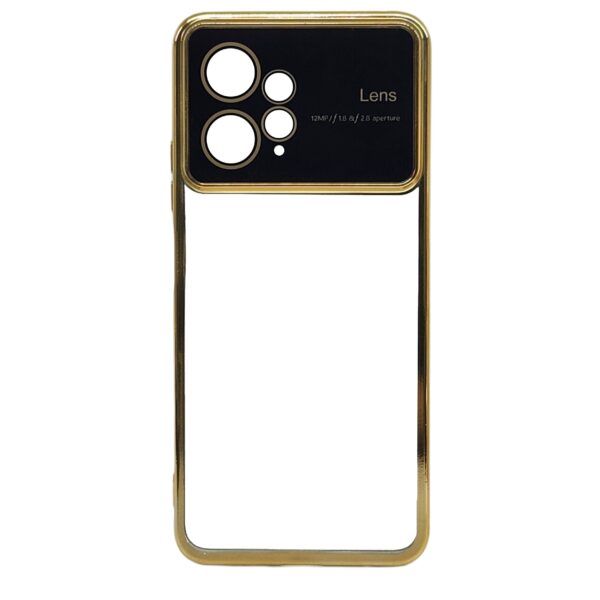 قاب دور طلایی مدل Lens مناسب برای گوشی شیائومی Redmi Note 12 4G