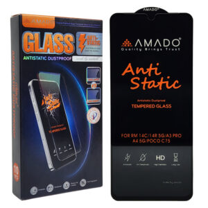 گلس آنتی استاتیک آمادو اورجینال مناسب برای گوشی شیائومی Redmi 14C/A3 Pro/C75