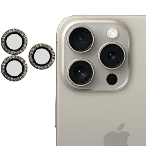 گلس لنز شیشه ای مدل نگینی مناسب گوشی اپل iPhone 15 Pro Max