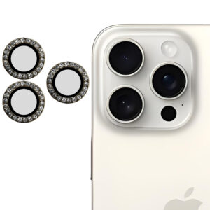 گلس لنز شیشه ای مدل نگینی مناسب گوشی اپل iPhone 15 Pro