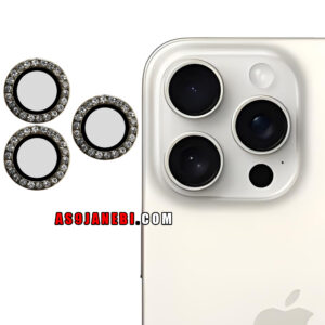 گلس لنز شیشه ای مدل نگینی مناسب اپل iPhone 15 Pro