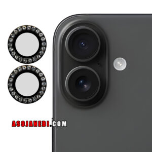 گلس لنز شیشه ای مدل نگینی مناسب اپل iPhone 16/16 Plus