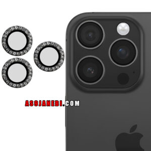گلس لنز شیشه ای مدل نگینی مناسب اپل iPhone 16 Pro