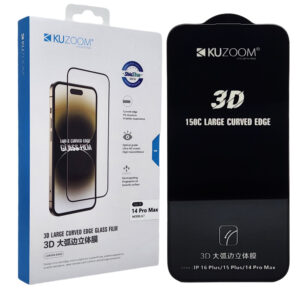 گلس کوزوم اورجینال مدل 3D LARGE CURVED مناسب برای گوشی اپل iPhone 14 Pro Max/16 Plus/15 Plus