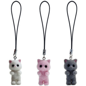 آویز موبایل مدل گربه مخملی