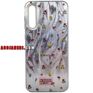قاب طرحدار مدل گل قرمز مناسب سامسونگ A30s/A50/A50s